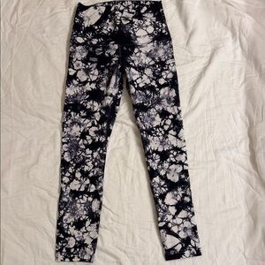 lululemon athletica Black and White Tie-Dye Leggings